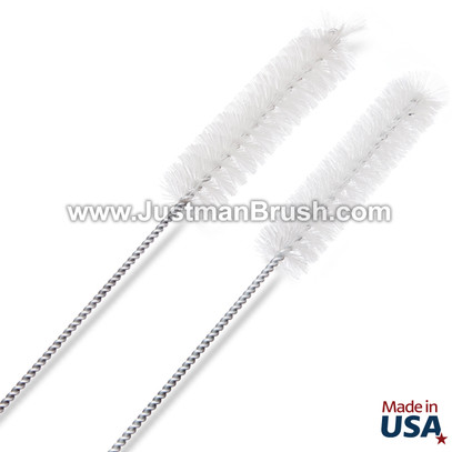 Stainless Steel Burette Brush - White Polyester