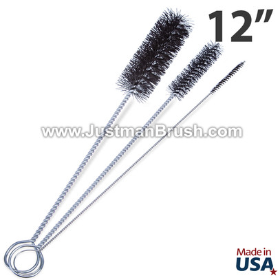 12-Inch Black Nylon Industrial Tube Brushes