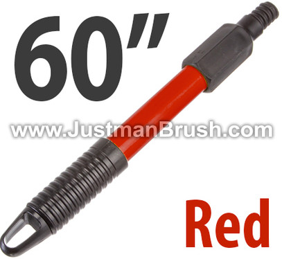 60" Red Fiberglass Handle w/ Hang Up Hole