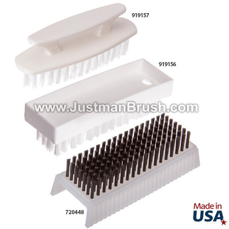 Stainless Steel Nail Brush, Hard Bristle Hand Wash Brushes Nail