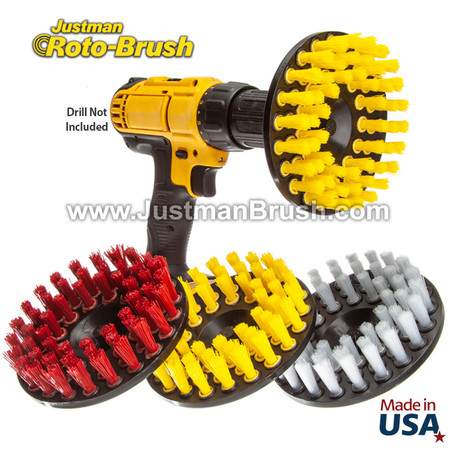 Buy online Nylon Drill Brush for power cleaning and brushing, fix in a drill  driver and wash