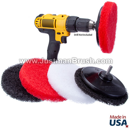 5 Inch Power Scrubber Drill Cleaning Brush Scrub Pads All Purpose