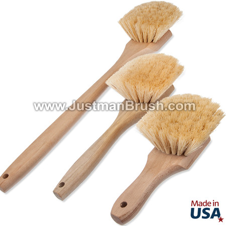 Natural Tampico & Wood Handle Scrub Brush