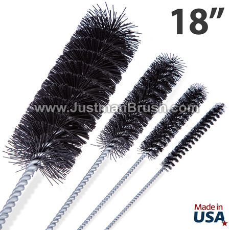 18-Inch Black Nylon Industrial Tube Brushes - Pipe and Tube Cleaning