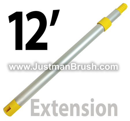 12' Adjustable Extension Handle - Twist Lock - Justman Brush Company
