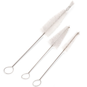 White Nylon Test Tube Brushes, 0.75 Diameter x 8 Long (#3011/12