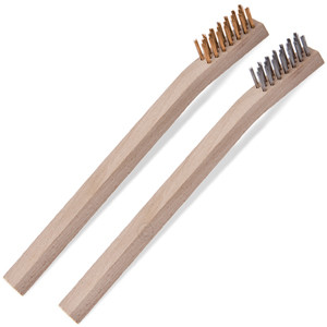 30-Pack Utility Brushes With Wood Handle & Stainless Steel Bristles For Tough Cleaning