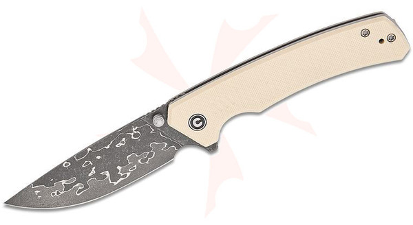 Civivi Knife Merit 3.28" Ivory G10/Damascus Liner Lock