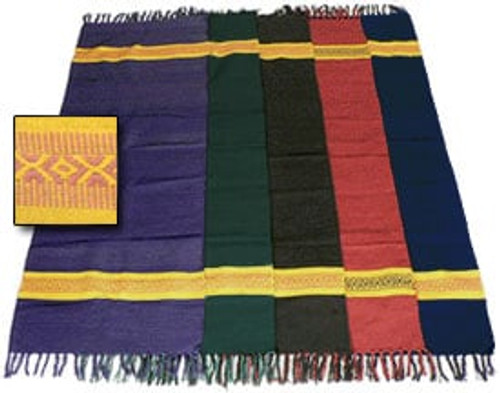 Yoga Cotton Rug - Purple - Diamond Pattern Yoga Cotton Rug - Purple - Diamond Pattern
