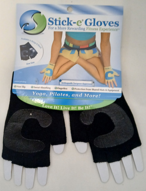 Yoga Stick-e Grip Gloves - Black Yoga Stick-e Grip Gloves - Black