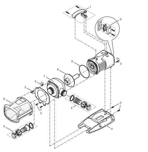 Oase ASM pump housing Aquarius/AquaMax 36000 - 49996 Oase ASM pump housing Aquarius/AquaMax 36000 - 49996