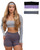 Assorted Yoga Headbands 4 Pack | Black White Grey & Lilac Cotton Lycra Stretch Hair Bands