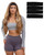 Black Yoga Headbands 4 Pack | Stretchy Cotton Lycra Hair Bands for Yoga, Pilates & Fitness
