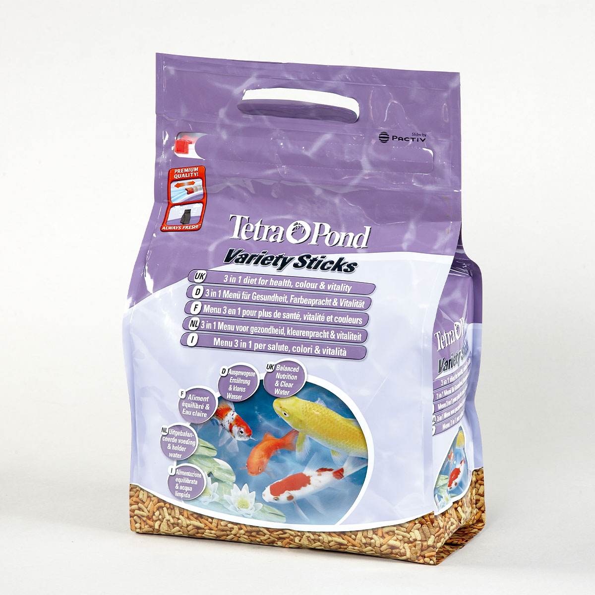 Tetra Pond Variety, 3in1 Different Fish Food Sticks for All Pond