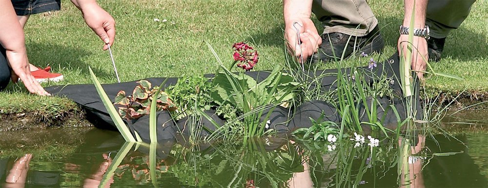 Aquatic Plant Pot - Rigid Mesh Basket with Float - Pond and Garden