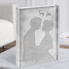 Grey Man & Lady Any Song Lyric Acrylic Block