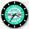 Mint Green Vinyl Record Any Song  Custom Gift Personalised Clock