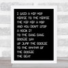 Black Rappers Delight White & Black I Said Hip Hop Song Lyric Quote Print