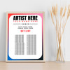 Concert Setlist Poster Print Canvas Retro Blue - Any Artist, Date, Gig, Venue