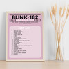 Blink-182 - Concert Setlist Gig Poster Print Canvas Pink - The OVO Hydro Glasgow Scotland - Aug 30th 2024