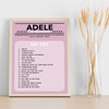 Adele - Concert Setlist Poster Print Canvas Pink - Sonderfreifläche Messe - Aug 24th 2024