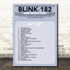 Blink-182 - Concert Setlist Gig Poster Print Canvas Blue - The OVO Hydro Glasgow Scotland - Aug 30th 2024