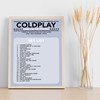 Coldplay - Concert Setlist Gig Poster Print Canvas Blue - Croke Park Dublin Ireland - Sept 2nd 2024