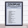 Coldplay - Concert Setlist Gig Poster Print Canvas Blue - Croke Park Dublin Ireland - Sept 2nd 2024