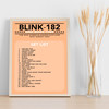 Blink-182 - Concert Setlist Gig Poster Print Canvas Coral - The OVO Hydro Glasgow Scotland - Aug 30th 2024