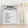 Adele - Concert Setlist Poster Print Canvas Grey - Sonderfreifläche Messe - Aug 24th 2024