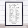 Taylor Swift - Concert Setlist Gig Poster Print Canvas Vintage - Wembley London England - Aug 20 2024