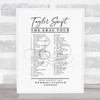 Taylor Swift - Concert Setlist Gig Poster Print Canvas Vintage - Wembley London England - Aug 20 2024
