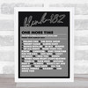 Blink-182 - Concert Setlist Gig Poster Print Canvas Black & Grey - The OVO Hydro Glasgow Scotland - Aug 30th 2024