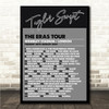 Taylor Swift - Concert Setlist Gig Poster Print Canvas Black & Grey - Wembley London England - Aug 20 2024