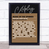 Coldplay - Concert Setlist Gig Poster Print Canvas Brown - Croke Park Dublin Ireland - Sept 2nd 2024