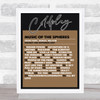 Coldplay - Concert Setlist Gig Poster Print Canvas Brown - Croke Park Dublin Ireland - Sept 2nd 2024