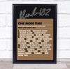 Blink-182 - Concert Setlist Gig Poster Print Canvas Brown - The OVO Hydro Glasgow Scotland - Aug 30th 2024