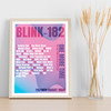 Blink-182 - Concert Setlist Gig Poster Print Canvas Pink Purple - The OVO Hydro Glasgow Scotland - Aug 30th 2024