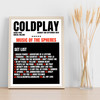 Coldplay - Concert Setlist Gig Poster Print Canvas Black Red - Croke Park Dublin Ireland - Sept 2nd 2024