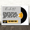 Blink-182 - Concert Setlist Gig Poster Print Canvas Vinyl Grey - The OVO Hydro Glasgow Scotland - Aug 30th 2024