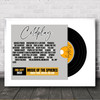 Coldplay - Concert Setlist Gig Poster Print Canvas Vinyl Grey - Croke Park Dublin Ireland - Sept 2nd 2024