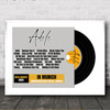 Adele - Concert Setlist Poster Print Canvas Vinyl Grey - Sonderfreifläche Messe - Aug 24th 2024