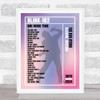Blink-182 - Concert Setlist Gig Poster Print Canvas Male Singer - The OVO Hydro Glasgow Scotland - Aug 30th 2024