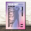 Taylor Swift - Concert Setlist Gig Poster Print Canvas Male Singer - Wembley London England - Aug 20 2024