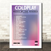 Coldplay - Concert Setlist Gig Poster Print Canvas Purple Pink - Croke Park Dublin Ireland - Sept 2nd 2024