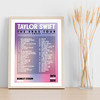Taylor Swift - Concert Setlist Gig Poster Print Canvas Purple Pink - Wembley London England - Aug 20 2024