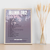 Blink-182 - Concert Setlist Gig Poster Print Canvas Purple Shadow - The OVO Hydro Glasgow Scotland - Aug 30th 2024
