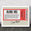 Blink-182 - Concert Setlist Gig Poster Print Canvas Red Ticket - The OVO Hydro Glasgow Scotland - Aug 30th 2024