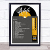 Adele - Concert Setlist Poster Print Canvas Grey Vinyl - Sonderfreifläche Messe - Aug 24th 2024