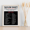 Taylor Swift - Concert Setlist Gig Poster Print Canvas Grey Black - Wembley London England - Aug 20 2024